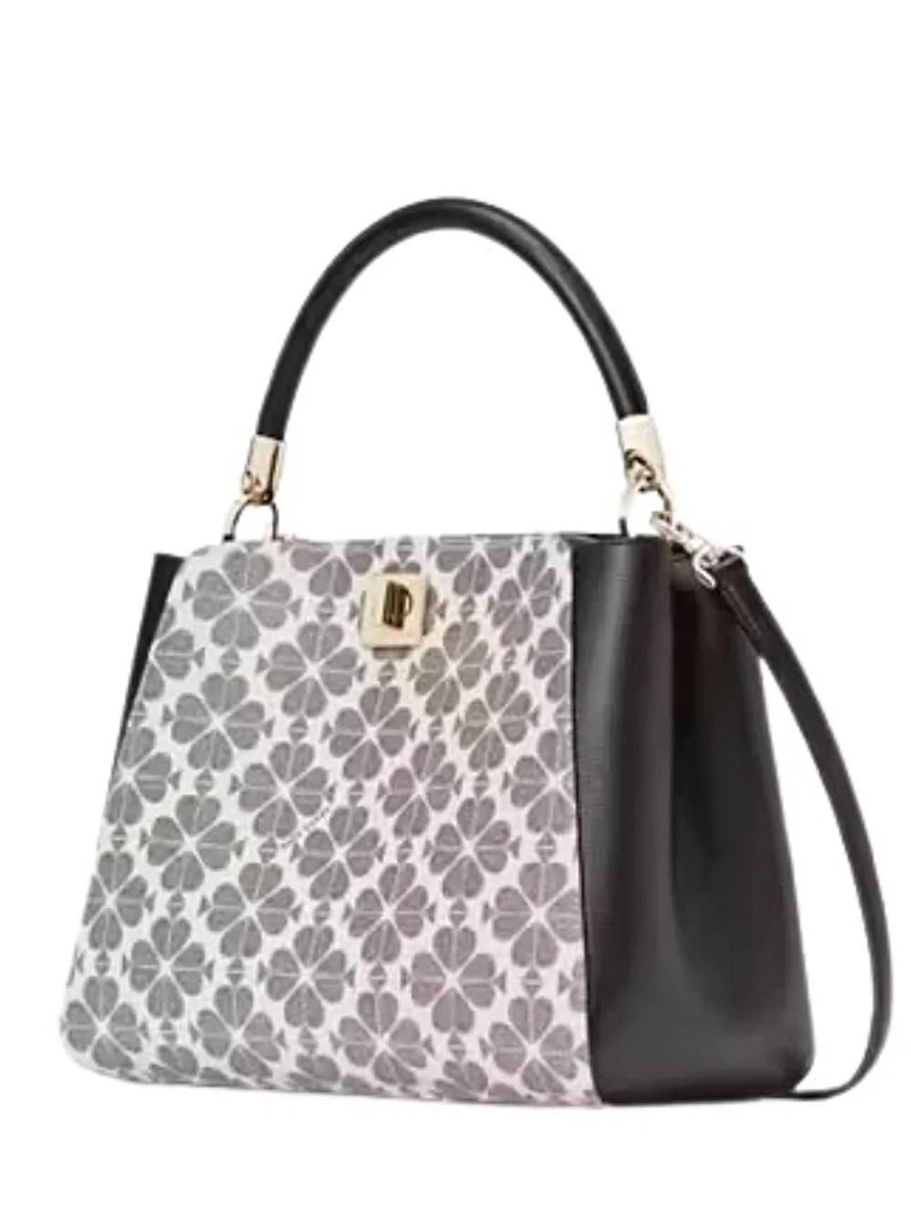 Kate Spade New York Flower Black Top-Handle Women’s Satchel with Removable Strap